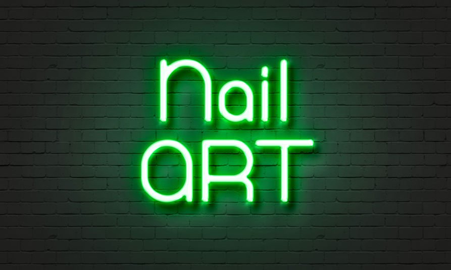 Nail salon business sign advertising