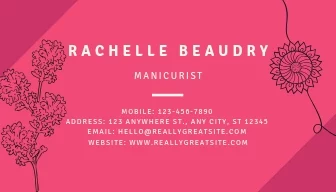 Unique Nail Salon Business Cards Designs And Templates