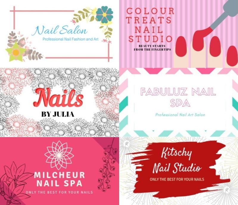 Unique Nail Salon Business Cards Designs And Templates