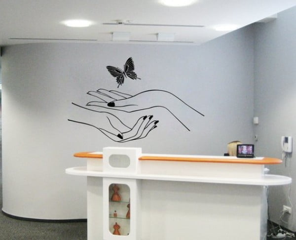 Butterfly Hands Wall Vinyl Sticker