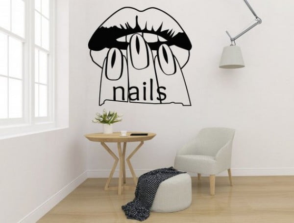 Lips and Nails Wall Sticker