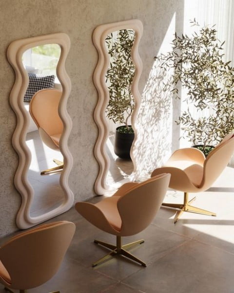 Nelly Mirrors in Ivory salon mirror