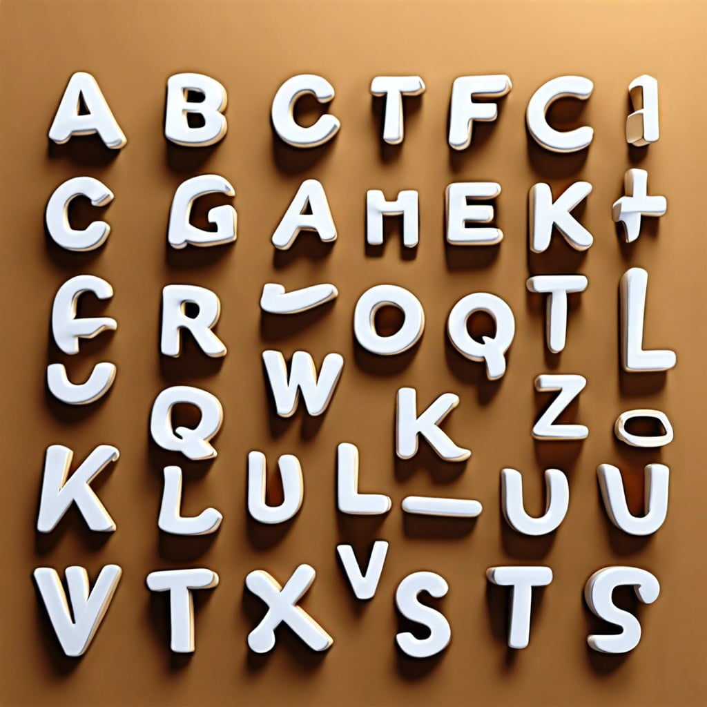 alphabet letters scattered
