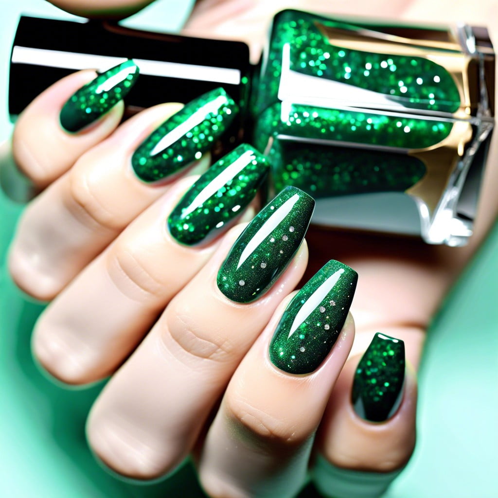 emerald glitter overlay