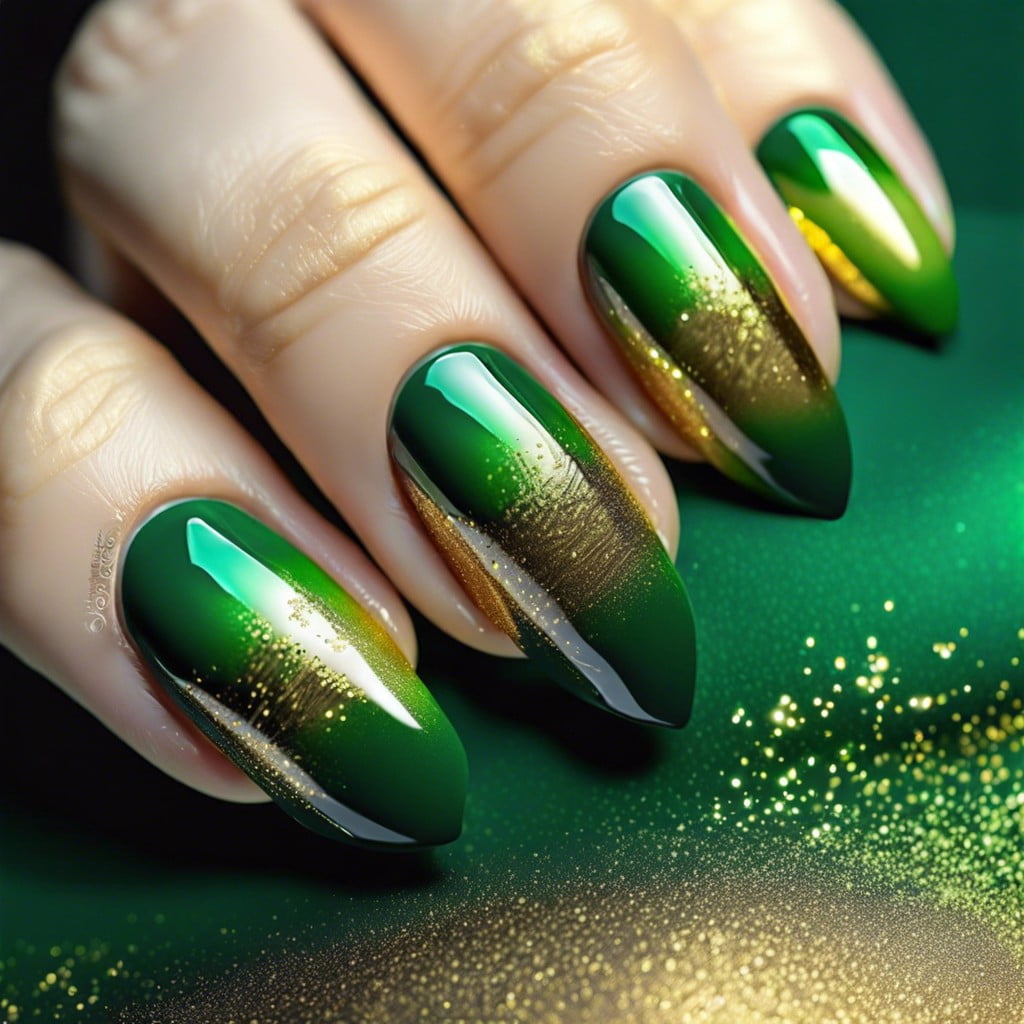green and gold gradient