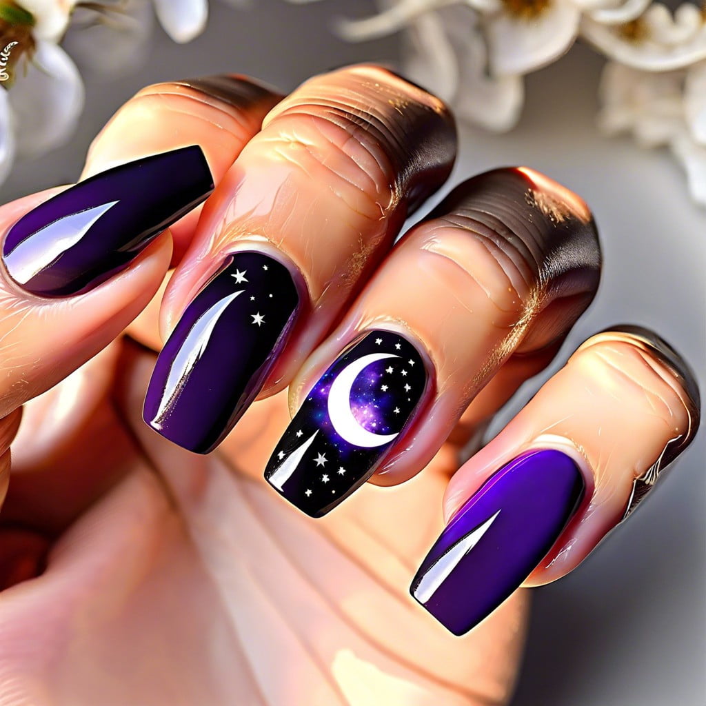 royal purple with crescent moon decals