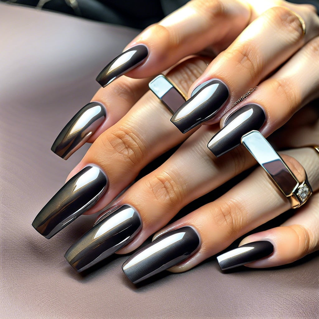 smoky gray with chrome mirror effect