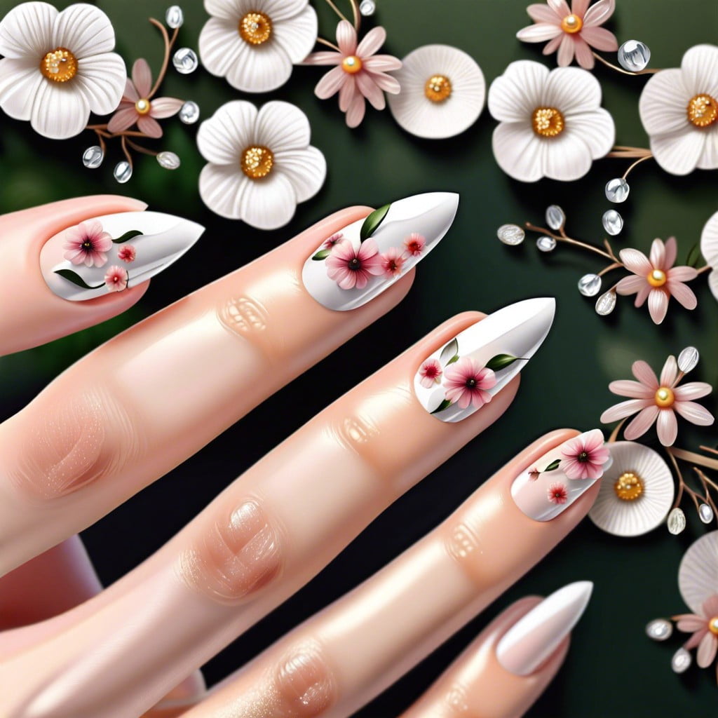tiny floral accents near the cuticles